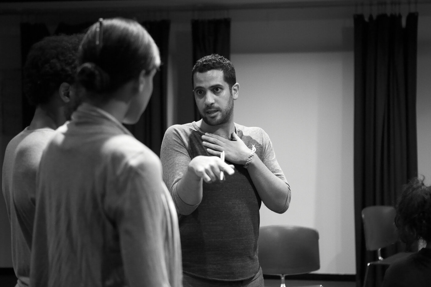 Kareem Fahmy in rehearsal